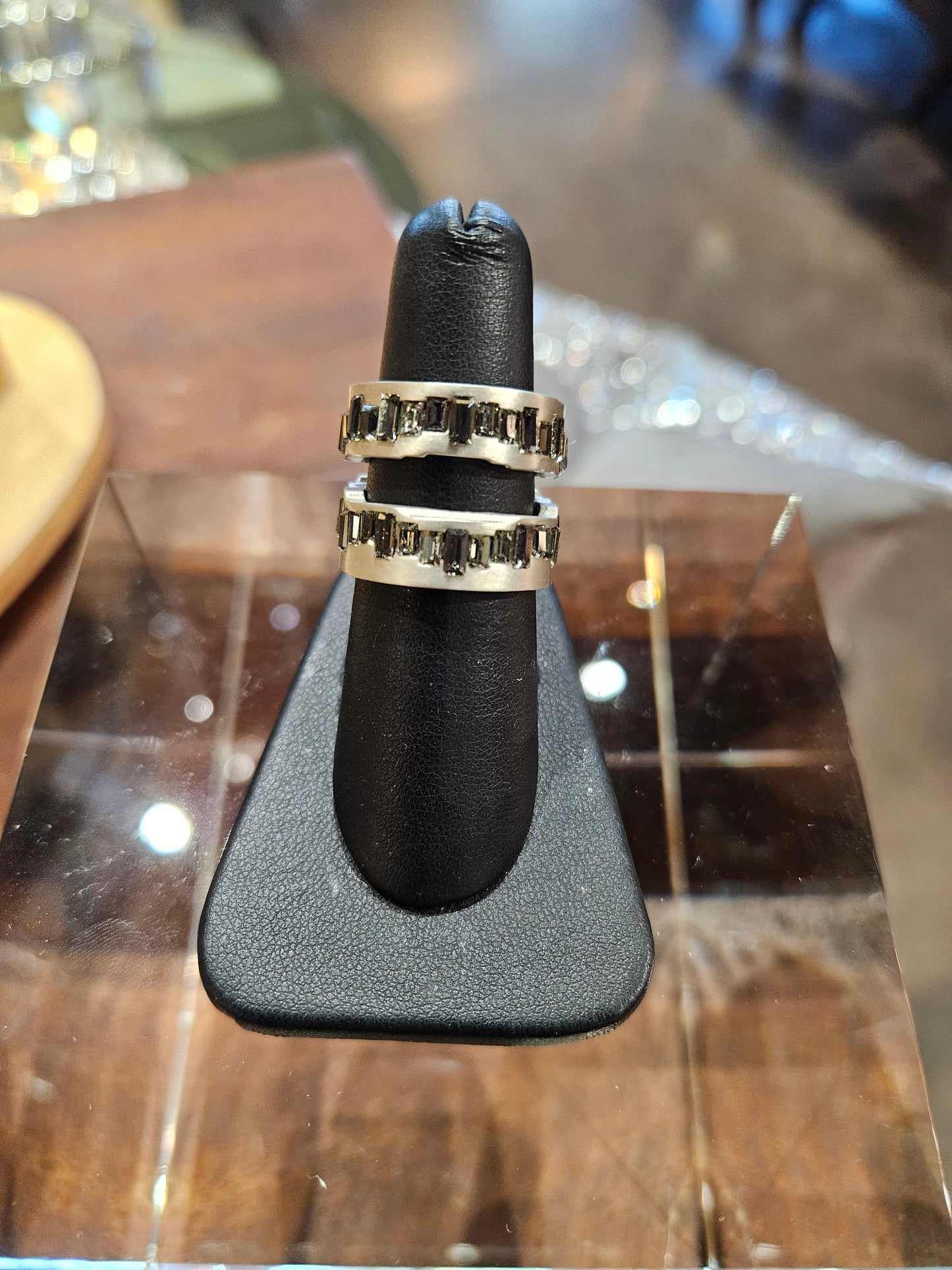 Austrian Crystal and Sterling Silver Ring