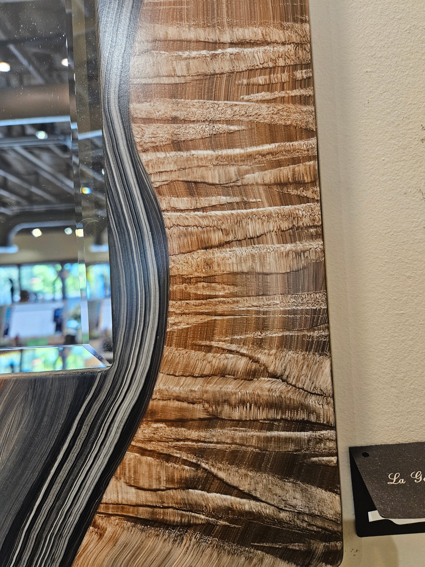 Hand Painted River Tigerstripe 18 x 32" Mirror