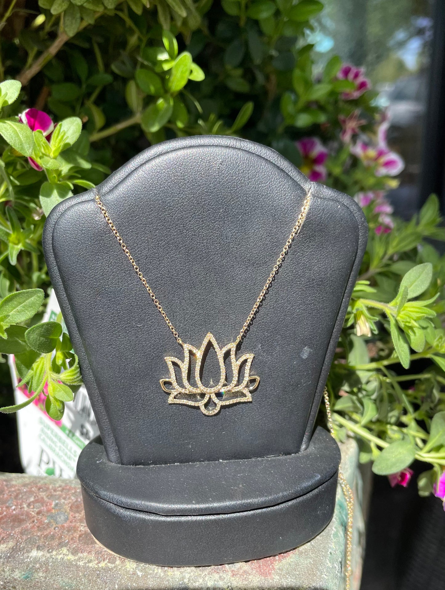14k Lotus Necklace (Available in Gold,Rose Gold & White Gold)