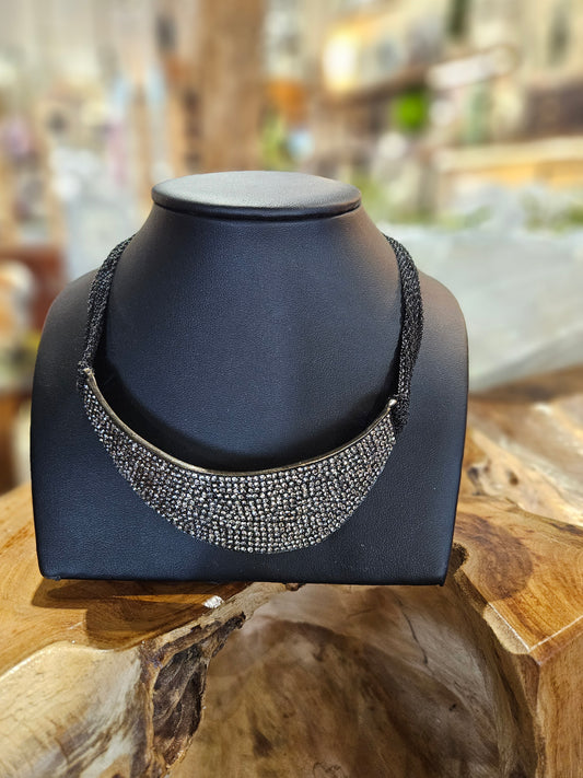 Black Diamond Crystal Necklace