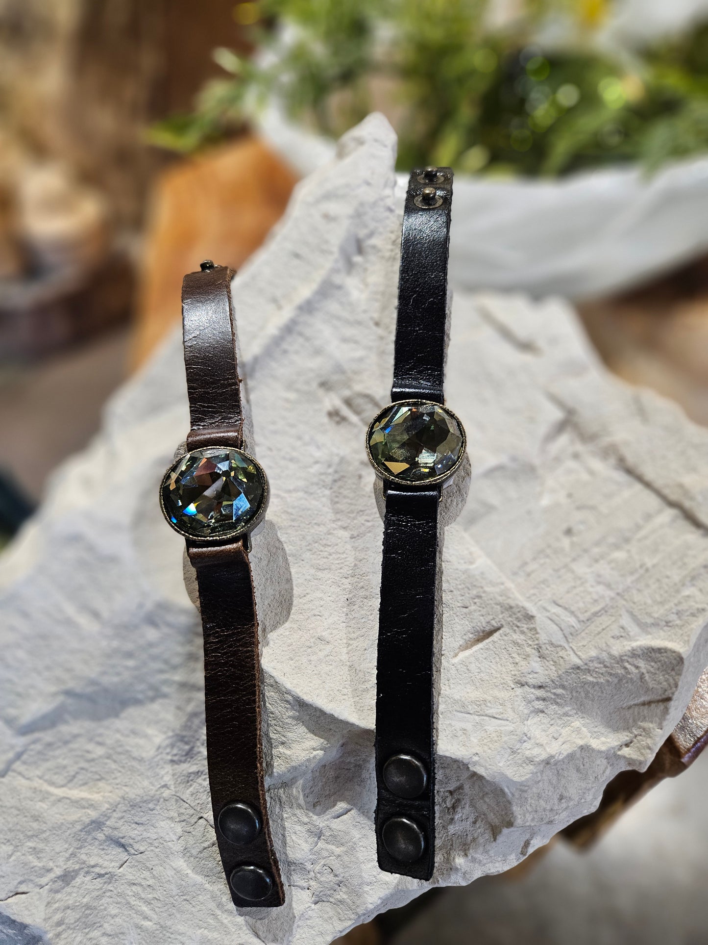 Swarovski Crystal & Italian Leather Bracelet