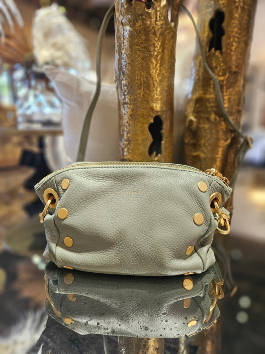 Daniel Crossbody Clutch in Cypress Sage and Brushed Gold