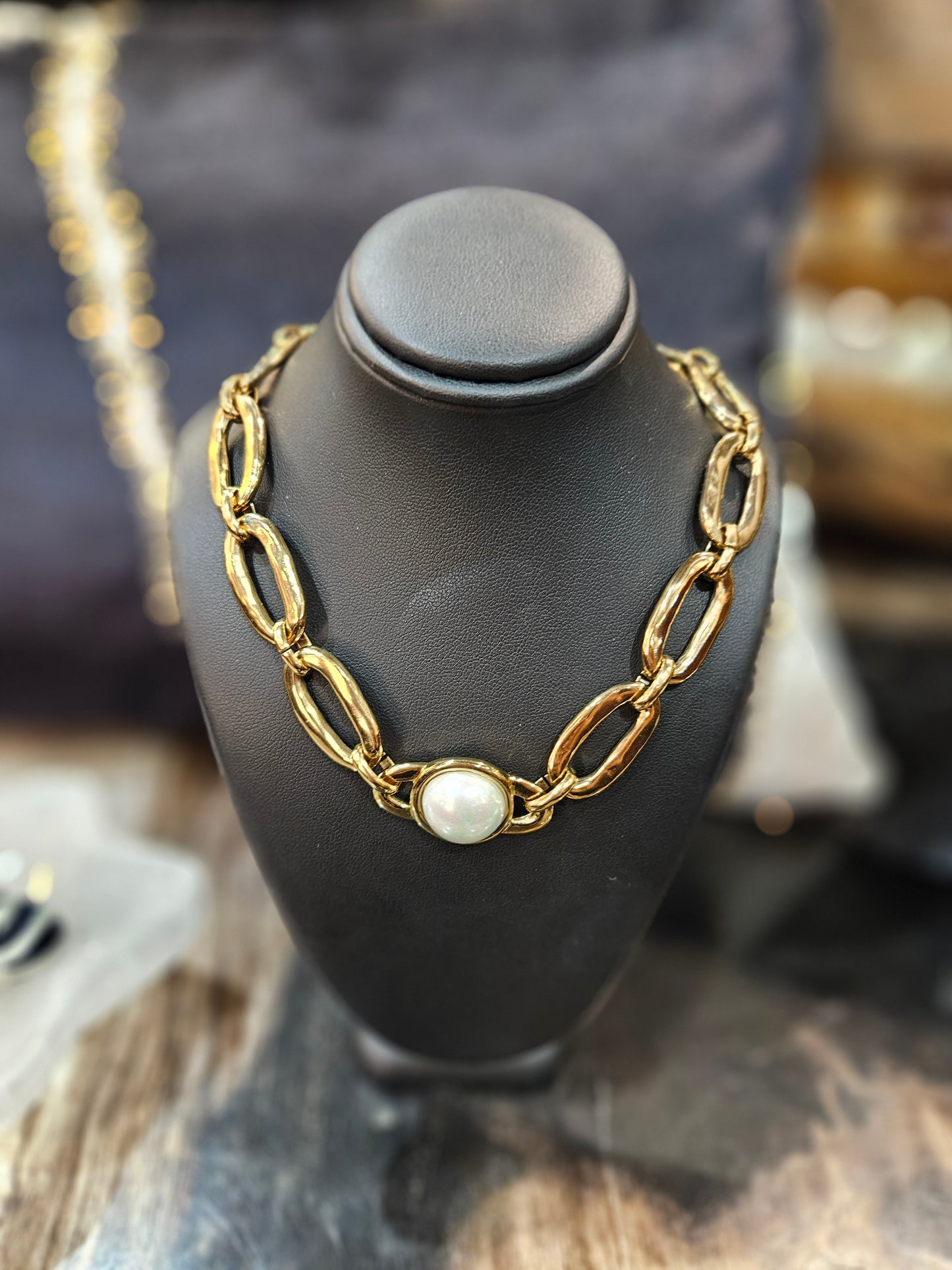 Ovni Pearl & Gold Necklace - UNO