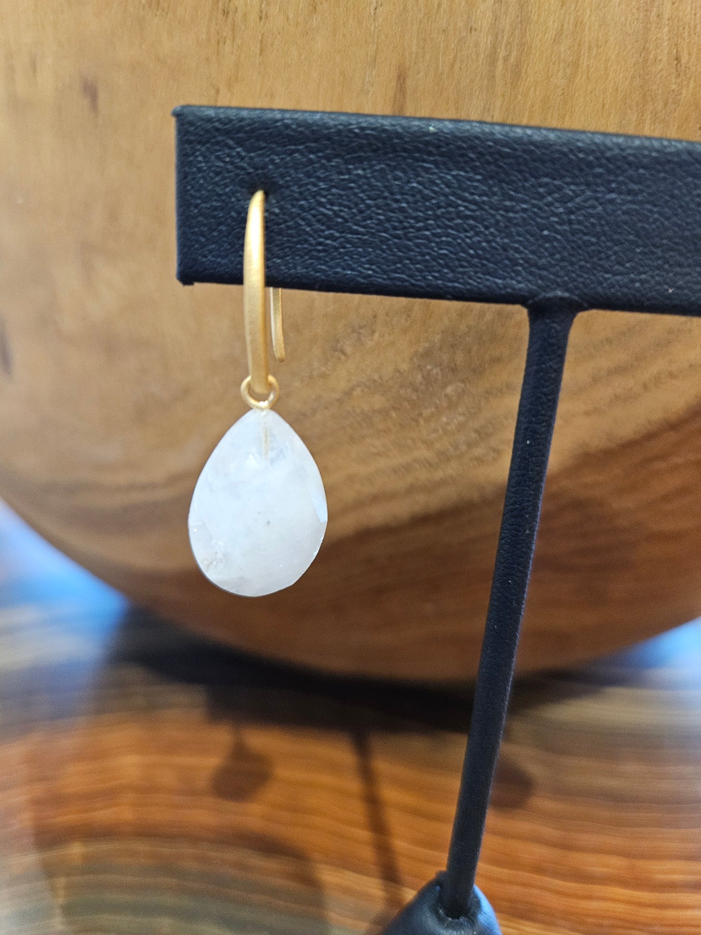 Moonstone and Gold Earrings