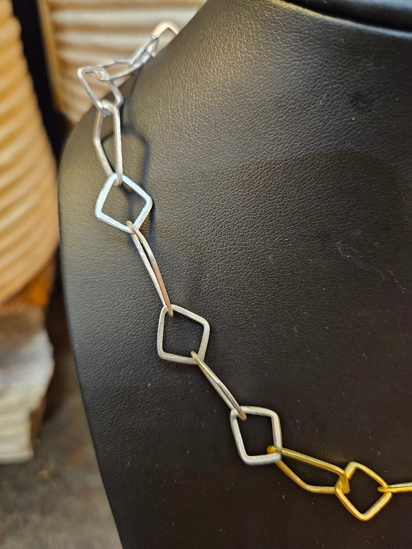 Gold & Silver Geometric Necklace