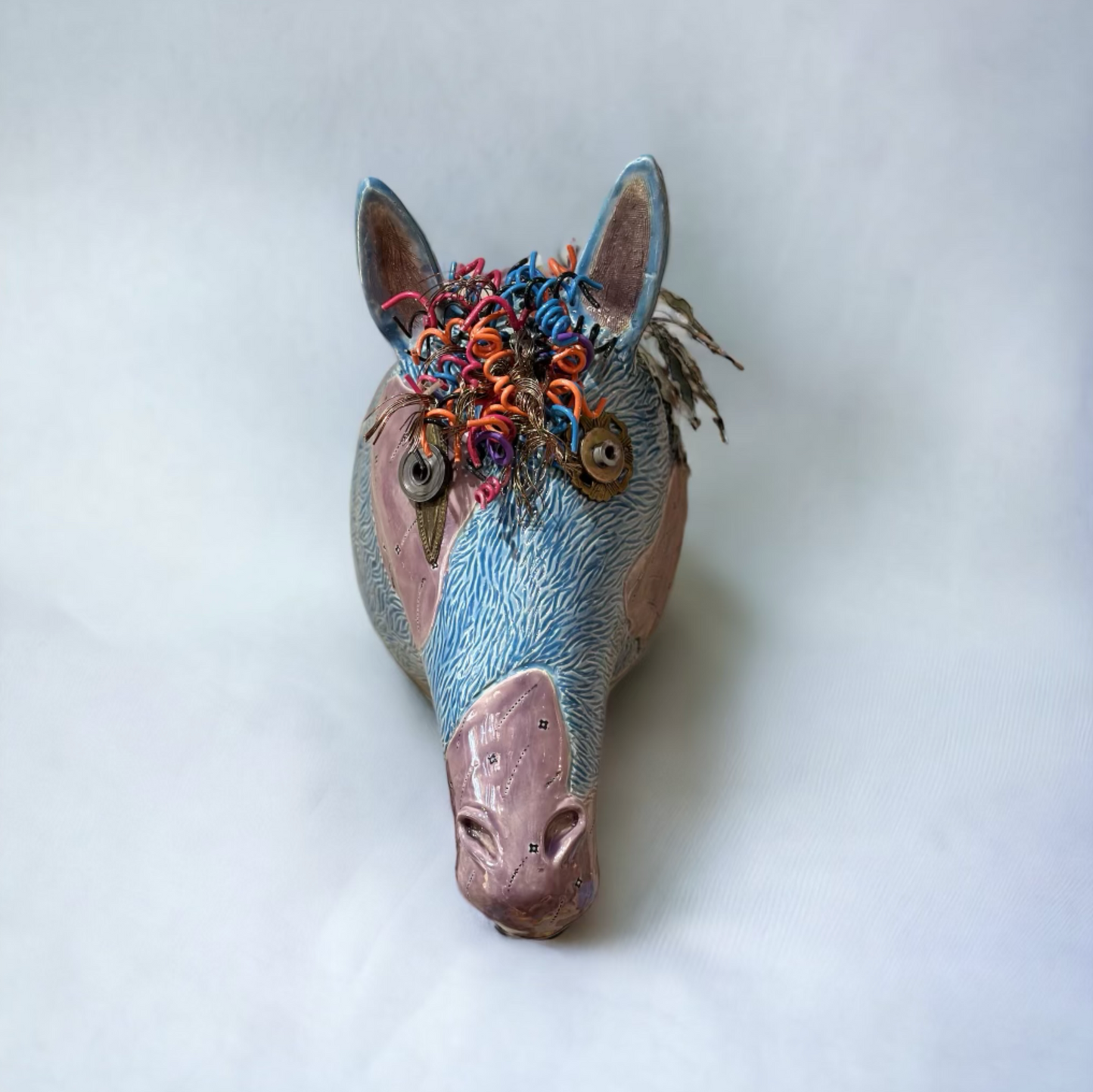 Curly the Horse - Clay & Metal Art