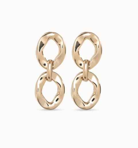 "Groovy" Gold Link Earrings - UNO