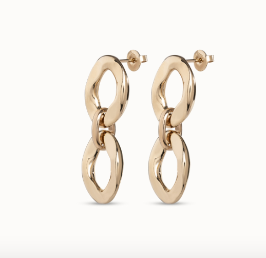 "Groovy" Gold Link Earrings - UNO