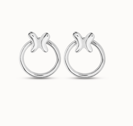 Silver Butterfly Earrings - UNO