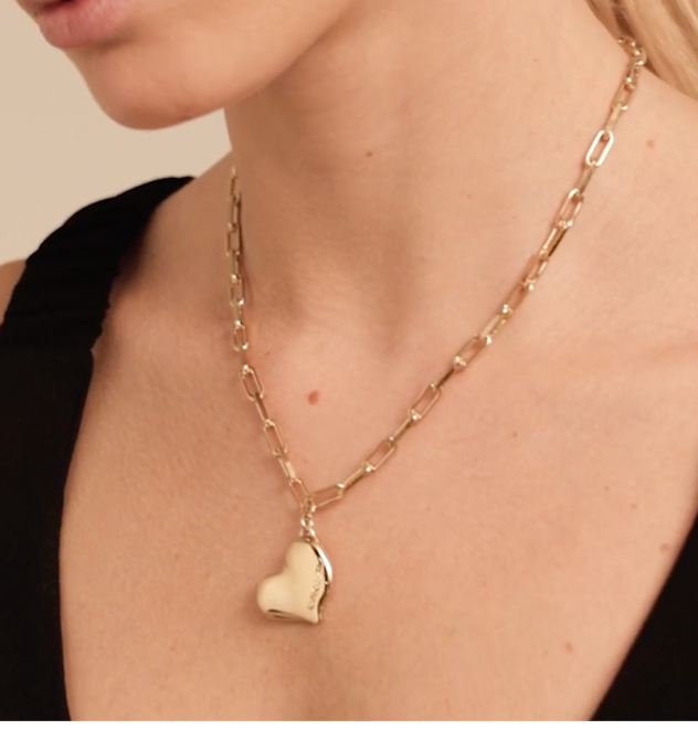 Gold "Heart Beat" Necklace - UNO