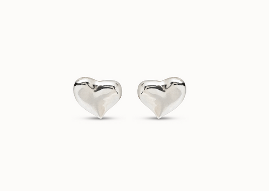 Silver Heart Earrings - UNO