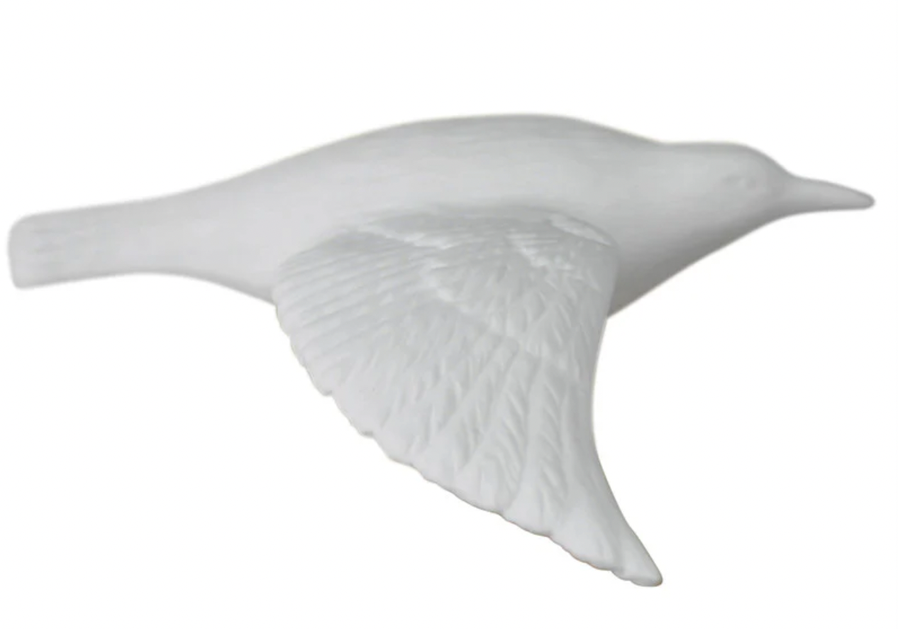 Flying Gulls/Birds - Bone China - White or Black - Set of 5