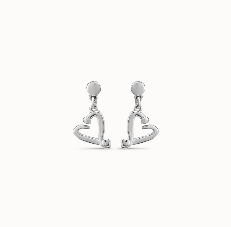 Sterling Silver Heart Earrings